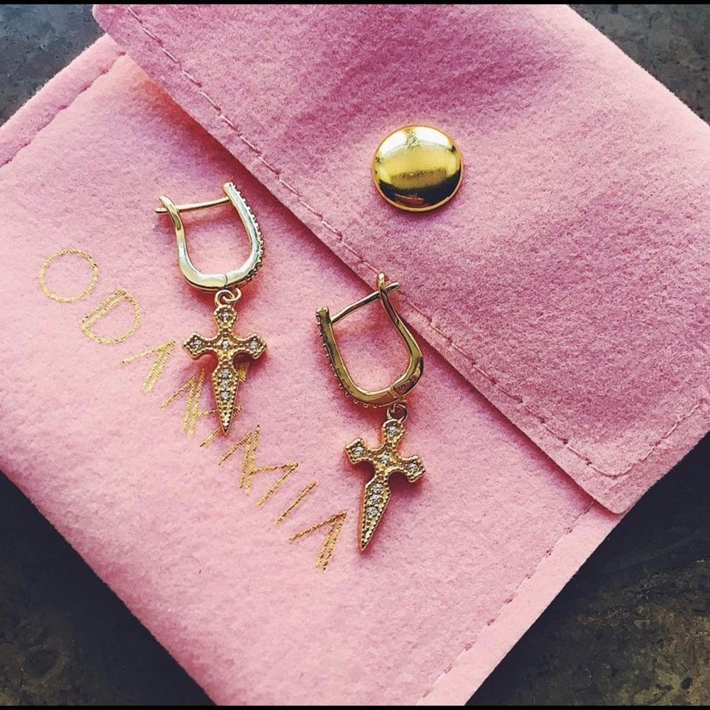 Cross Earrings Zirconia